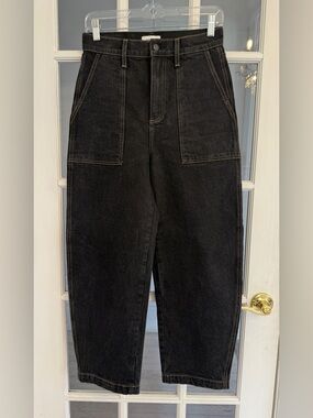PISTOLA Women’s Black Turner Super High Rise Barrel Jeans Size 25